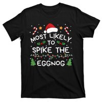 Most Likely To Spike The Eggnog Christmas Family Matching T-Shirt