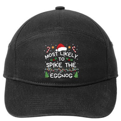 Most Likely To Spike The Eggnog Christmas Family Matching 7-Panel Snapback Hat