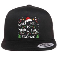 Most Likely To Spike The Eggnog Christmas Family Matching Flat Bill Trucker Hat