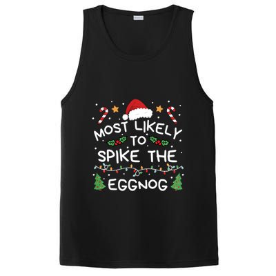 Most Likely To Spike The Eggnog Christmas Family Matching PosiCharge Competitor Tank