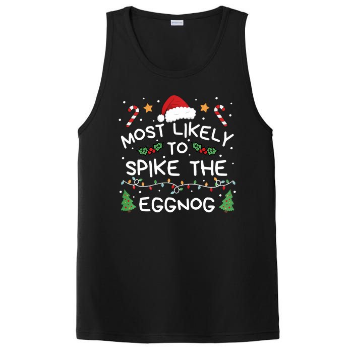 Most Likely To Spike The Eggnog Christmas Family Matching PosiCharge Competitor Tank