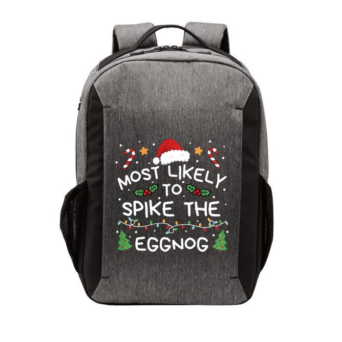 Most Likely To Spike The Eggnog Christmas Family Matching Vector Backpack