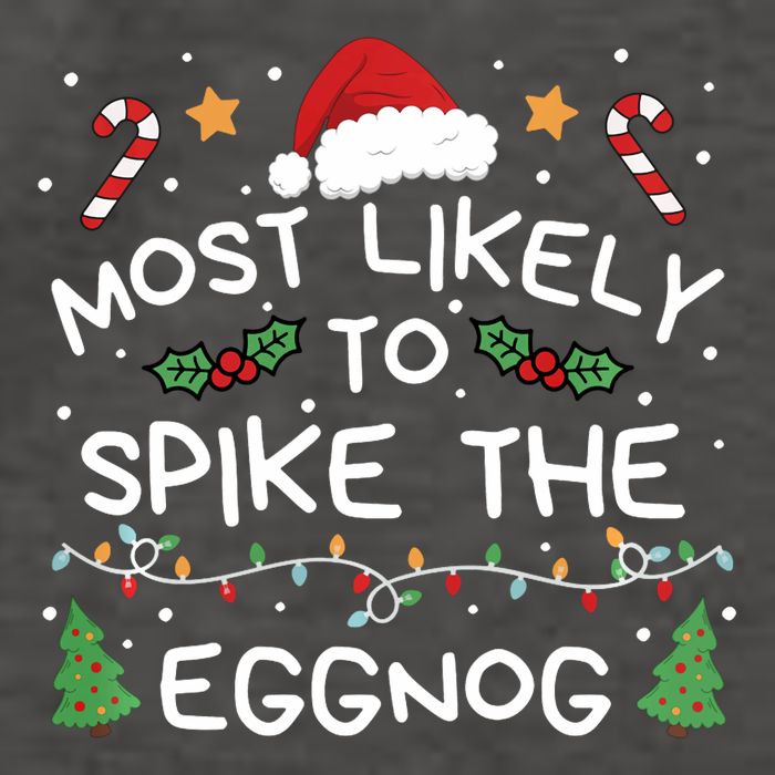 Most Likely To Spike The Eggnog Christmas Family Matching Vector Backpack