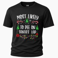 Most Likely To Pee On SantaS Lap Funny Christmas Family Matching Cute Christm Performance Shirt