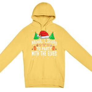 Most Likely To Party Christmas Matching Premium Pullover Hoodie