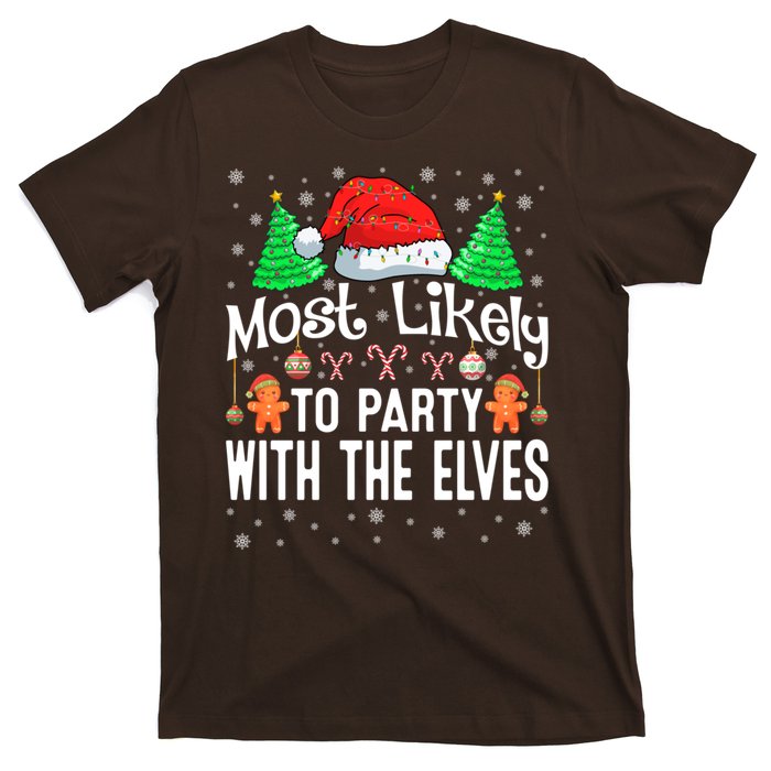 Most Likely To Party Christmas Matching T-Shirt