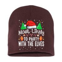 Most Likely To Party Christmas Matching Short Acrylic Beanie