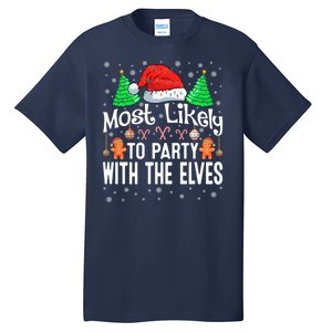 Most Likely To Party Christmas Matching Tall T-Shirt