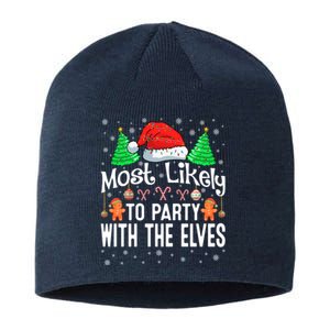 Most Likely To Party Christmas Matching Sustainable Beanie