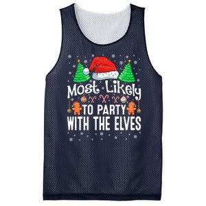 Most Likely To Party Christmas Matching Mesh Reversible Basketball Jersey Tank