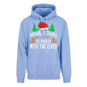 Most Likely To Party Christmas Matching Unisex Surf Hoodie