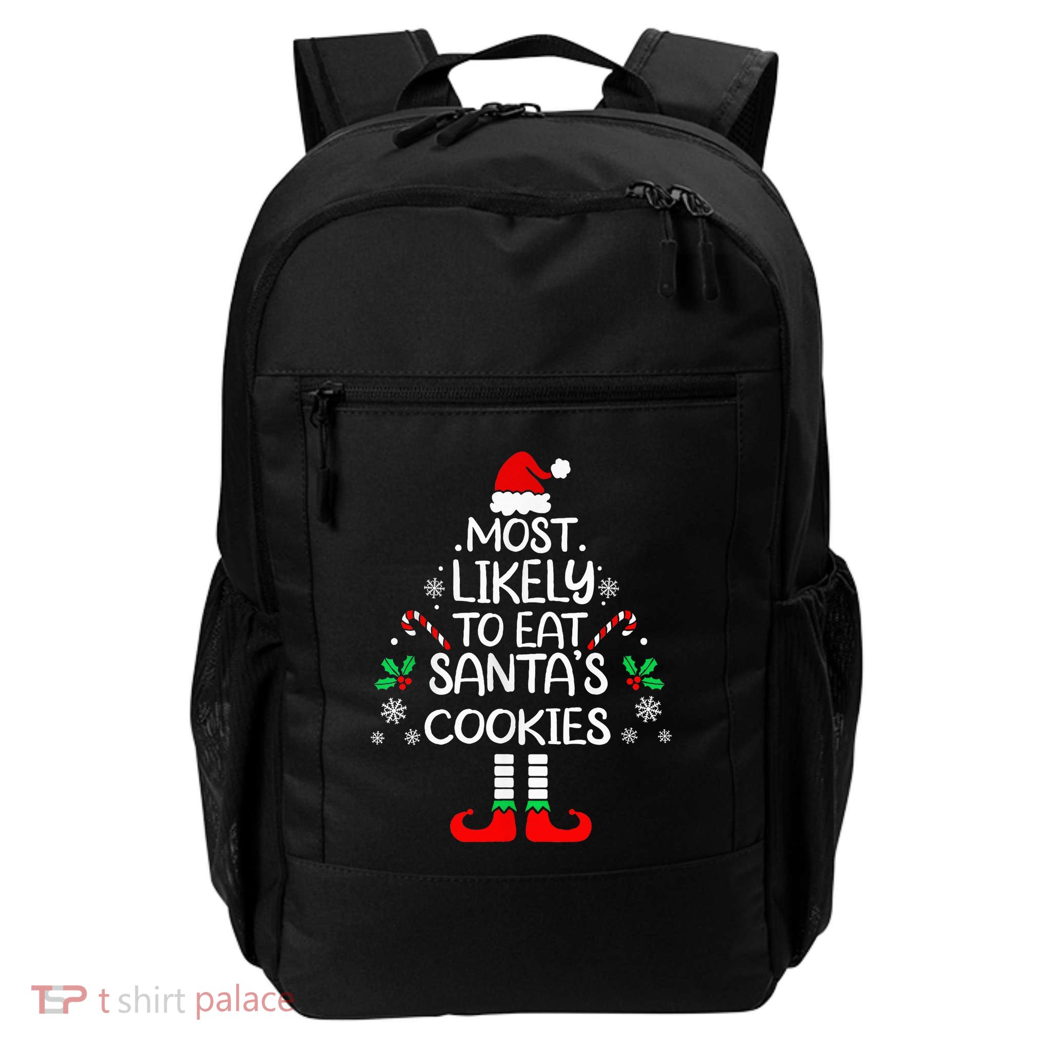 Most Likely To Eat Santas Cookies Christmas Family Matching  Backpack