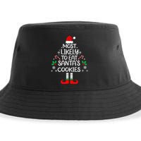 Most Likely To Eat Santas Cookies Christmas Family Matching  Sustainable Bucket Hat