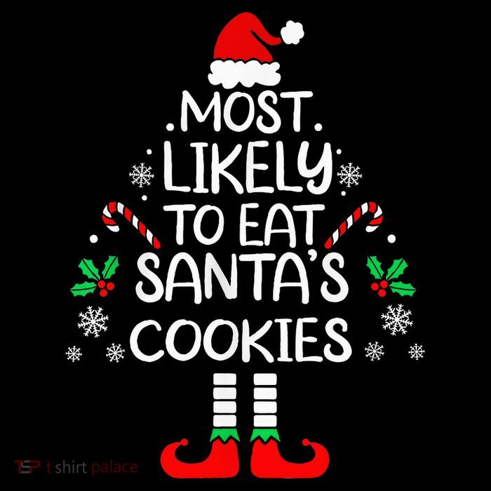Most Likely To Eat Santas Cookies Christmas Family Matching  Bucket Hat