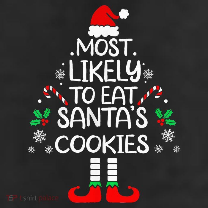 Most Likely To Eat Santas Cookies Christmas Family Matching  Beanie