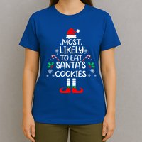 Most Likely To Eat Santas Cookies Christmas Family Matching  T-Shirt