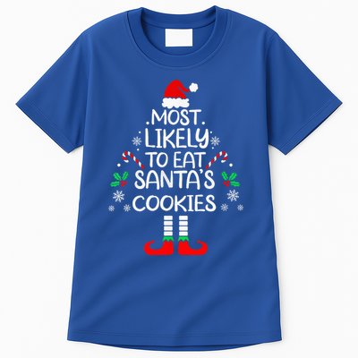 Most Likely To Eat Santas Cookies Christmas Family Matching  Tall T-Shirt