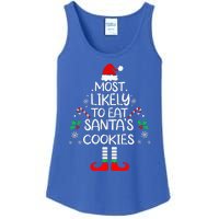 Most Likely To Eat Santas Cookies Christmas Family Matching  Ladies Essential Tank