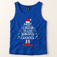Most Likely To Eat Santas Cookies Christmas Family Matching  Tank Top