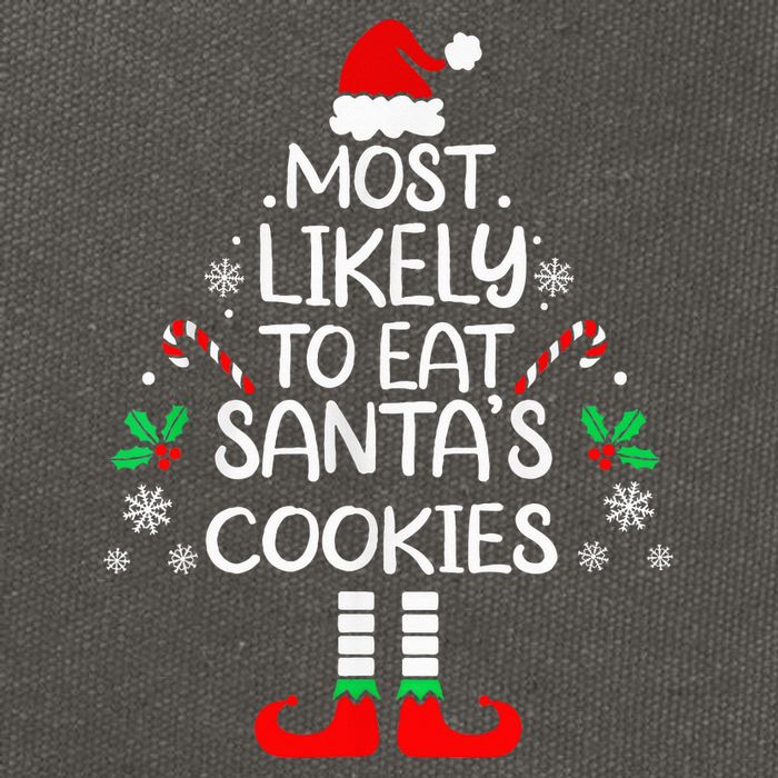 Most Likely To Eat Santas Cookies Christmas Family Matching  Cotton Canvas Backpack