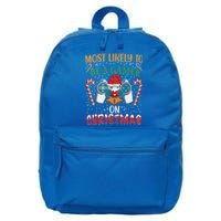 Most Likely To Be A Gamer On Christmas Play Video Game Gamer Gift 16 in Basic Backpack