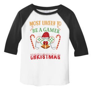 Most Likely To Be A Gamer On Christmas Play Video Game Gamer Gift Toddler Fine Jersey T-Shirt