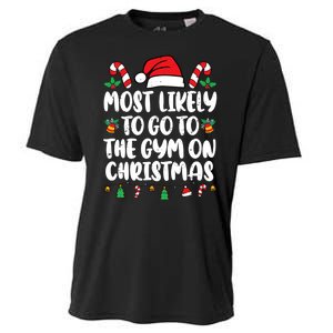 Most Likely To Go To The Gym On Christmas Family Pajamas Cooling Performance Crew T-Shirt