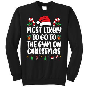 Most Likely To Go To The Gym On Christmas Family Pajamas Sweatshirt