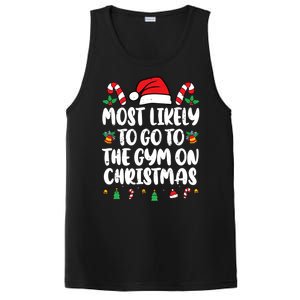 Most Likely To Go To The Gym On Christmas Family Pajamas PosiCharge Competitor Tank