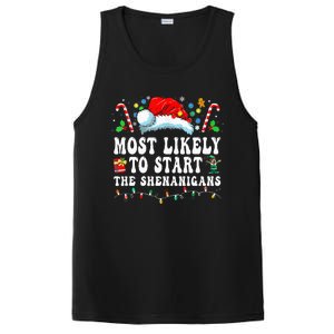 Most Likely To Start The Shenanigans Christmas Family PosiCharge Competitor Tank