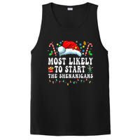 Most Likely To Start The Shenanigans Christmas Family PosiCharge Competitor Tank