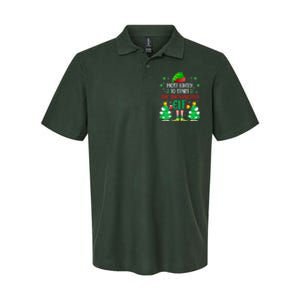 Most Likely To Start The Shenanigans Elf Christmas Family Softstyle Adult Sport Polo