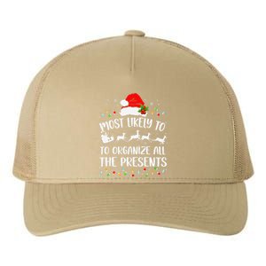 Most Likely To Organize All The Presents Funny Family Xmas Yupoong Adult 5-Panel Trucker Hat