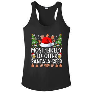 Most Likely To Offer Santa A Beer Christmas Shirts For Family Ladies PosiCharge Competitor Racerback Tank