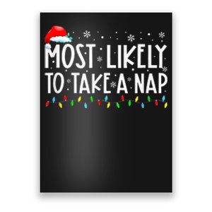 Most Likely To Take A Nap Family Matching Xmas Poster