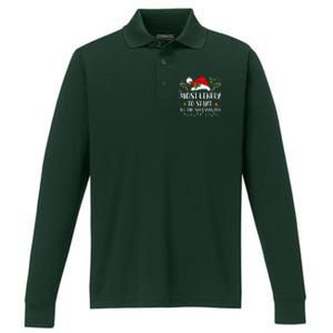 Most Likely To Start All The Shenanigans Christmas Family  Performance Long Sleeve Polo