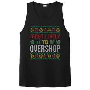 Most Likely To Overshop Shopping Squad Family Christmas PosiCharge Competitor Tank