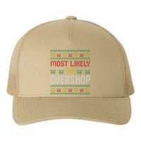 Most Likely To Overshop Shopping Squad Family Christmas Yupoong Adult 5-Panel Trucker Hat