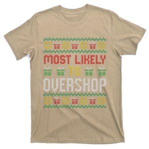 Most Likely To Overshop Shopping Squad Family Christmas T-Shirt