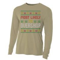 Most Likely To Overshop Shopping Squad Family Christmas Cooling Performance Long Sleeve Crew