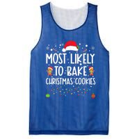 Most Likely To Bake Christmas Cookies Funny Baker Christmas Mesh Reversible Basketball Jersey Tank