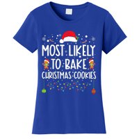 Most Likely To Bake Christmas Cookies Funny Baker Christmas Women's T-Shirt