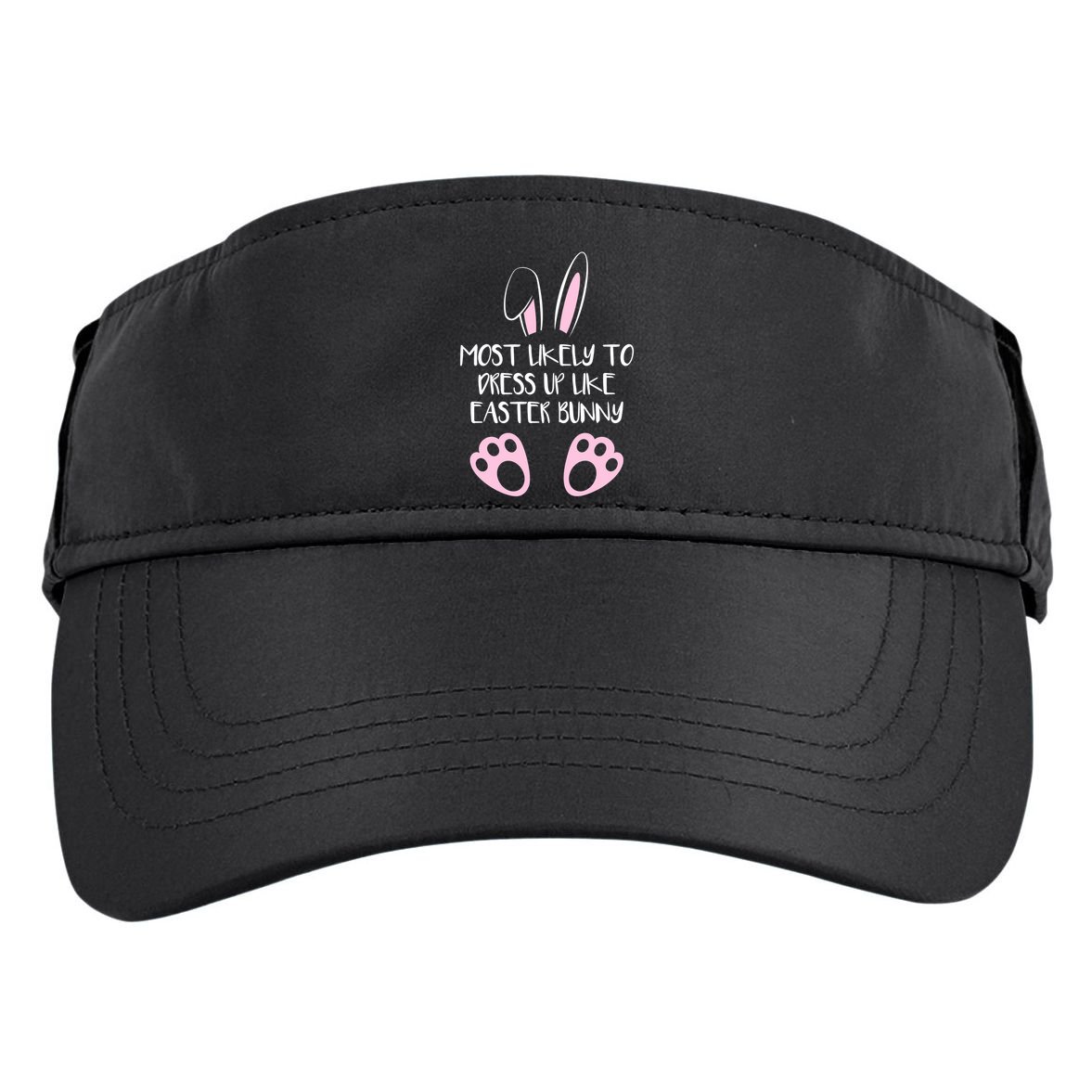 Most Likely To Dress Up Like Easter Bunny Easter Sunday Adult Drive Performance Visor