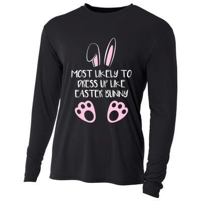 Most Likely To Dress Up Like Easter Bunny Easter Sunday Cooling Performance Long Sleeve Crew
