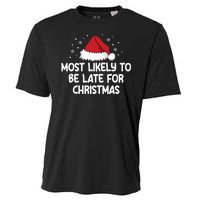 Most Likely To Be Late For Christmas Cooling Performance Crew T-Shirt