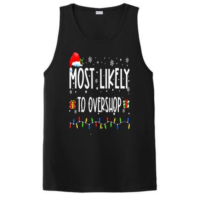 Most Likely To Overshop Shopping Family Crew Christmas PosiCharge Competitor Tank