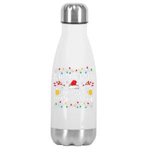 Most Likely To Offer Santa A Beer Funny Drinking Christmas Stainless Steel Insulated Water Bottle