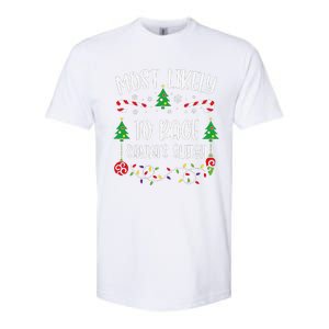 Most Likely To Race SantaS Sleigh Funny Christmas Family Matching Cute Christ Softstyle CVC T-Shirt