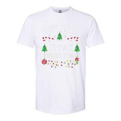 Most Likely To Race SantaS Sleigh Funny Christmas Family Matching Cute Christ Softstyle CVC T-Shirt