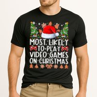 Most Likely To Play Video Games On Christmas Shirts For Family Cooling Performance Crew T-Shirt